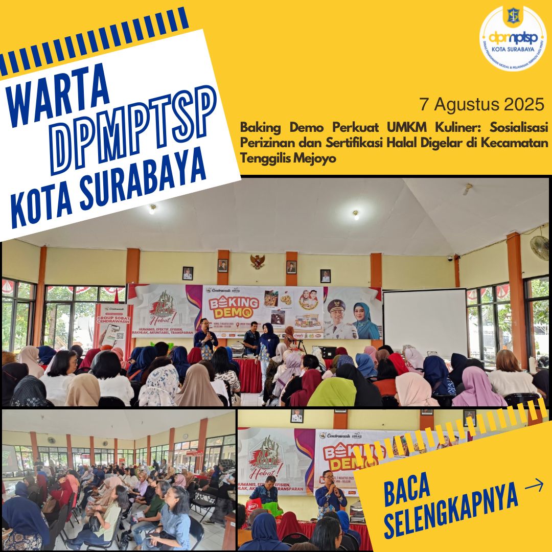 Baking Demo Perkuat UMKM Kuliner: Sosialisasi Perizinan dan Sertifikasi Halal Digelar di Kecamatan Tenggilis Mejoyo