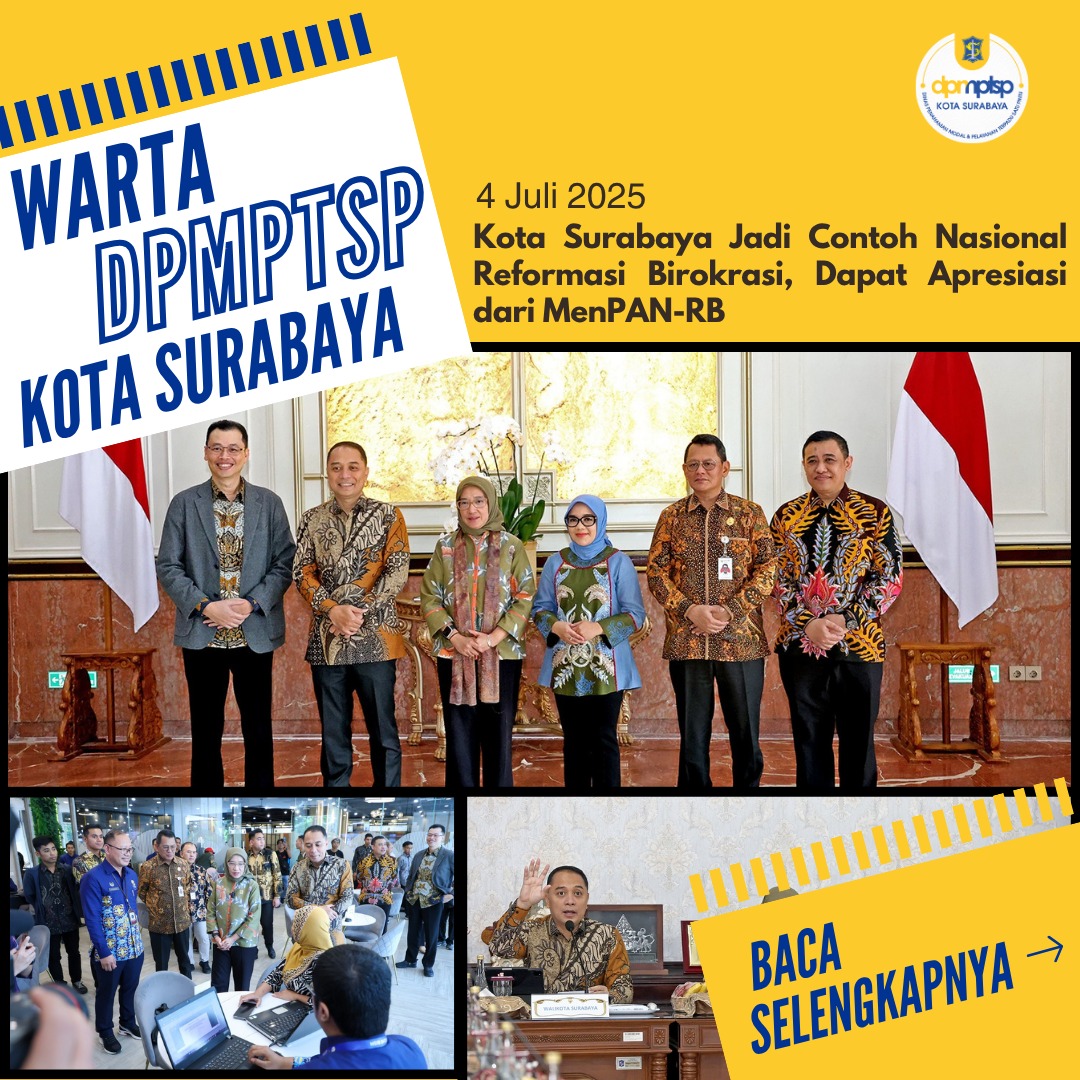 Kota Surabaya Jadi Contoh Nasional Reformasi Birokrasi, Dapat Apresiasi dari MenPAN-RB