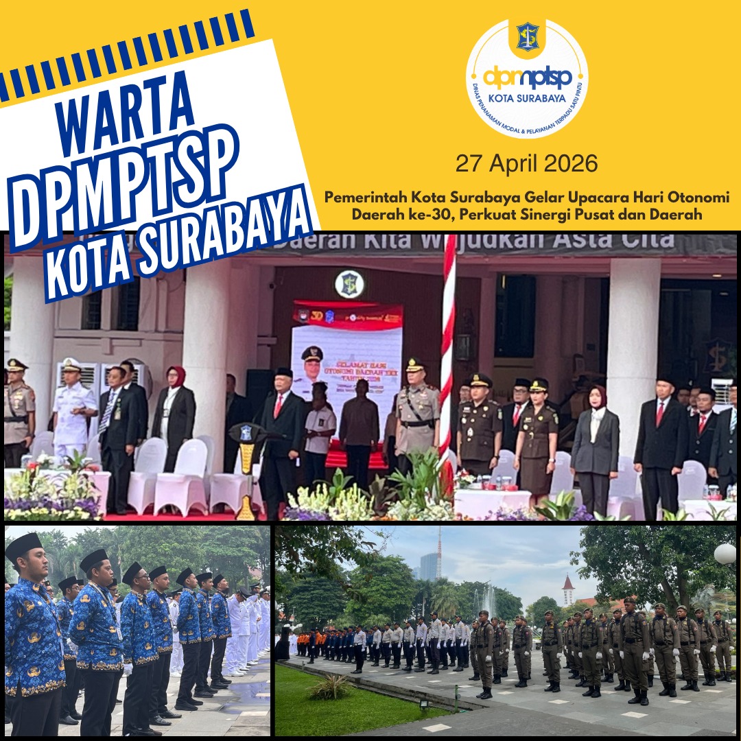 Pemerintah Kota Surabaya Gelar Upacara Hari Otonomi Daerah ke-30, Perkuat Sinergi Pusat dan Daerah