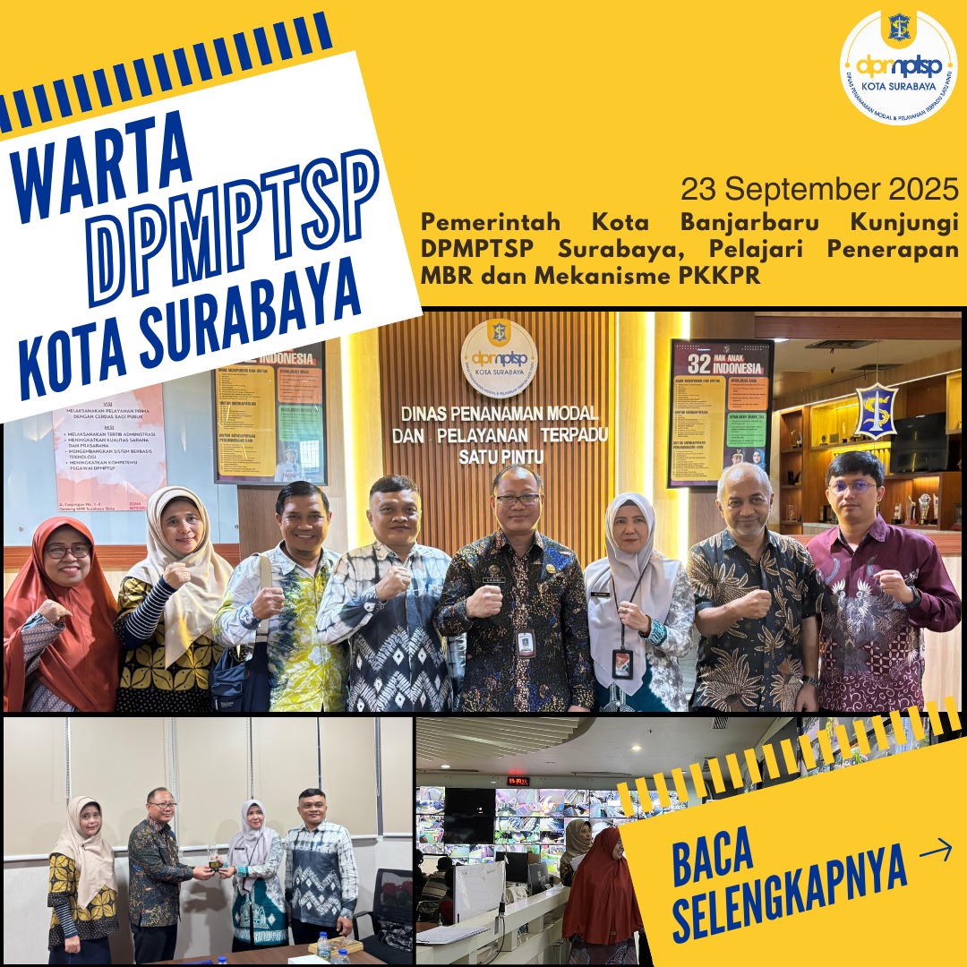 Pemerintah Kota Banjarbaru Kunjungi DPMPTSP Surabaya, Pelajari Penerapan MBR dan Mekanisme PKKPR