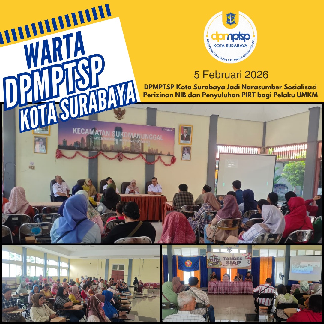 DPMPTSP Kota Surabaya Jadi Narasumber Sosialisasi Perizinan NIB dan Penyuluhan PIRT bagi Pelaku UMKM